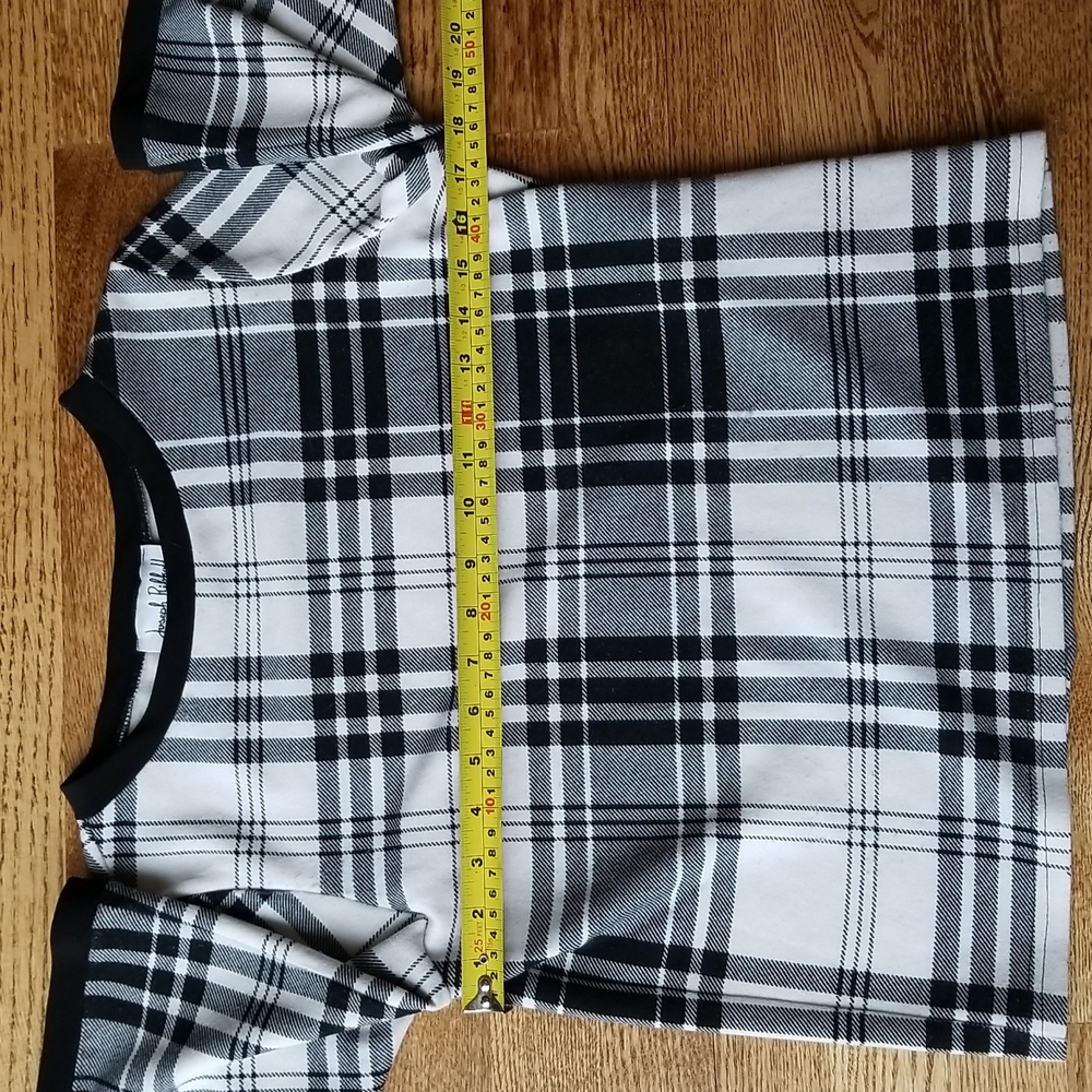 (4) Joseph Ribkoff 3/4 Length Sleeved Top Plaid Print Tartan Statement Sleeves - Picture 6 of 8
